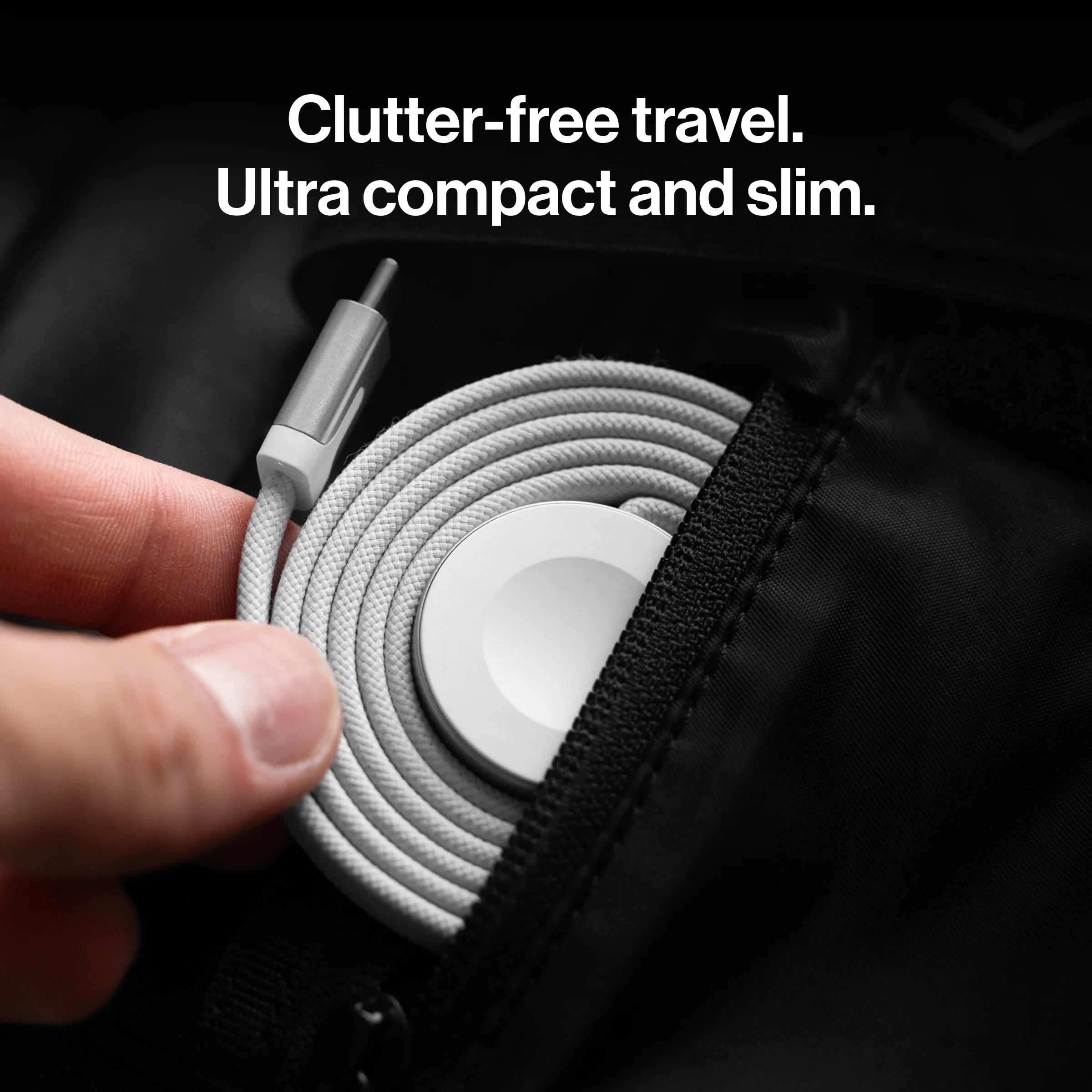 MagStackĀ® Slim For Apple Watch | USB-C Apple Watch Cable | Tangle-Free Magnetic Nylon | 3ft - Image 7