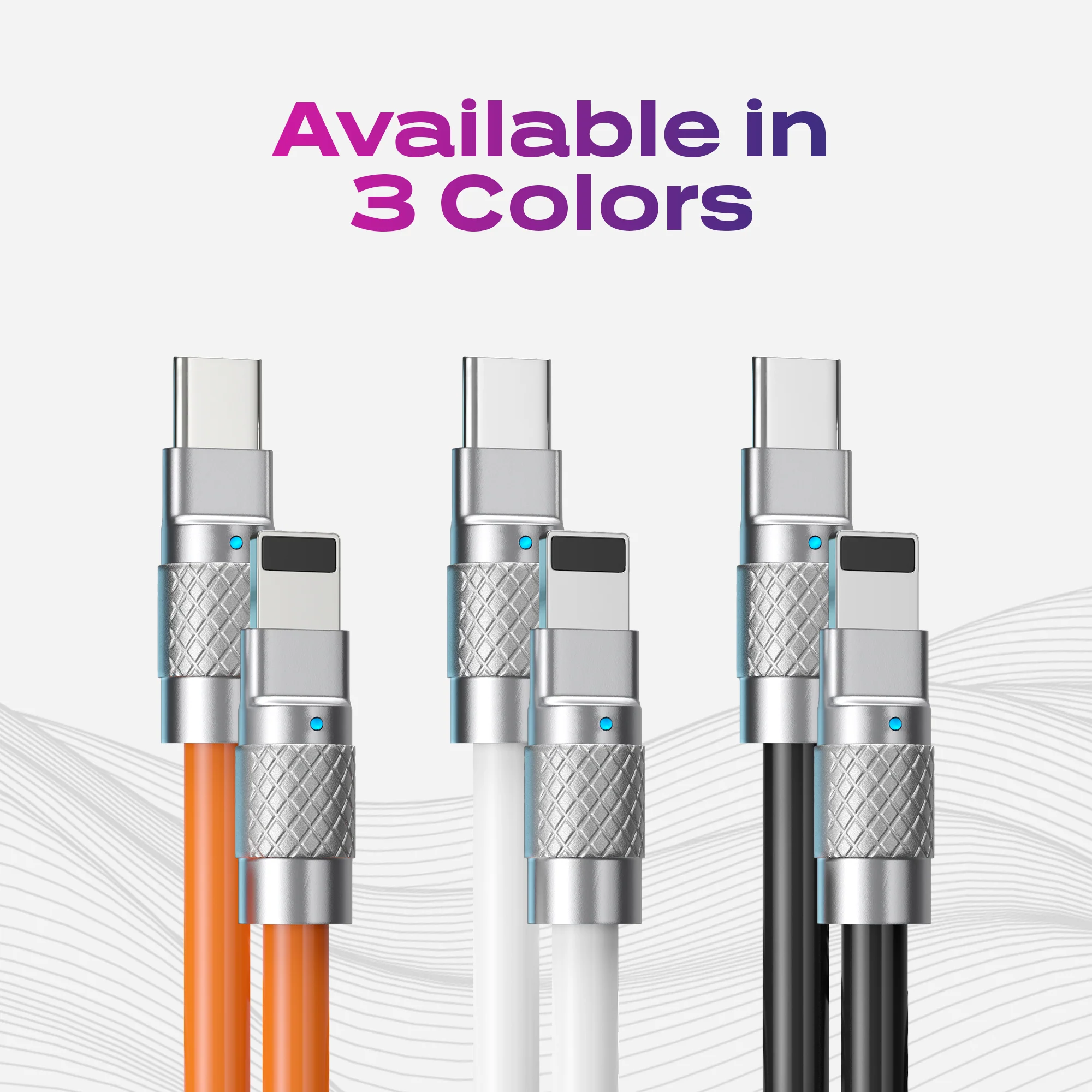TsumoCharge® | 100W Silicone Charging Cable | Orange - Image 10